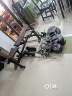 Home Workout Set - Bench press with weights for leg extension