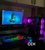 Complete PC setup with table specifically for video editing