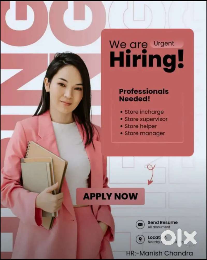 Full time job apply in helper store kipper supervisor