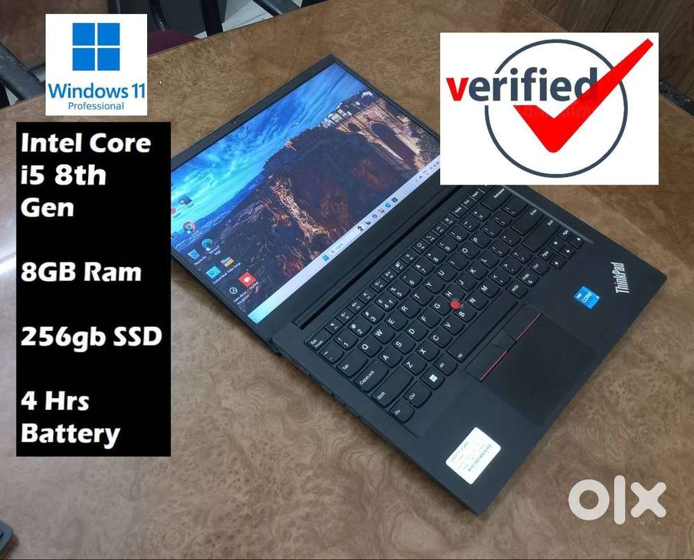 ThinkPad Intel i5 8Gen with Win11 Lenovo Laptops/ Dell Hp also avlb