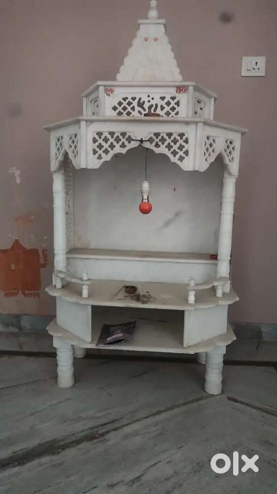 2 Items - Big Heavy Marble Temple & Dressing Table