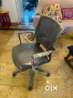 1 Office Chair + 2 Wooden Pallet Sofas with Cushions