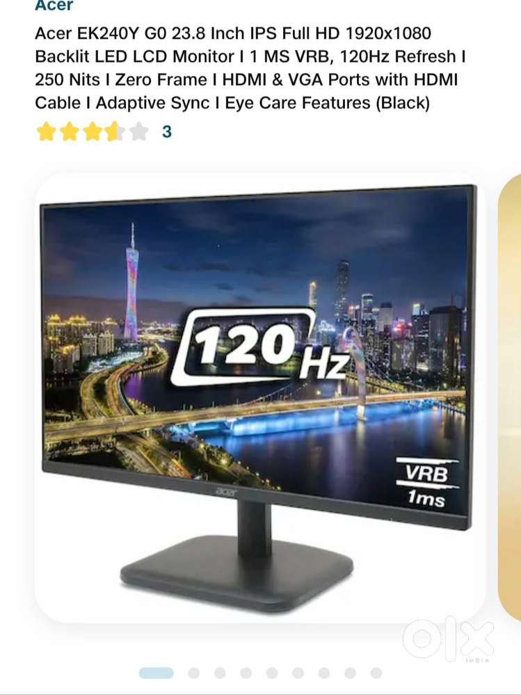 Acer ek240y gaming monitor