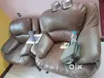 2 nos sofa and 1 pure wooden cupboard