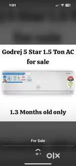 Godrej 5 star 1.5 Ton AC