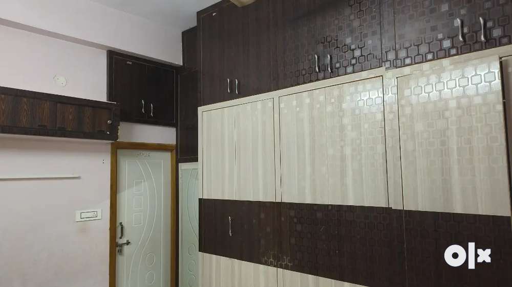 Individual house with single bed room with cupboard work