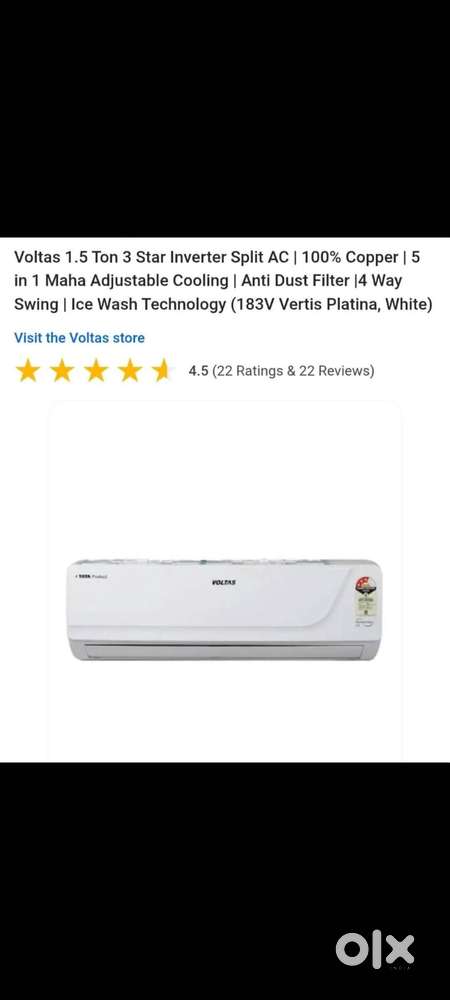 Voltas 1.5 tone ac 3 star model 2025