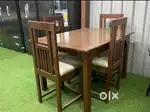 Wooden dining table with 4 chair dining table on rent