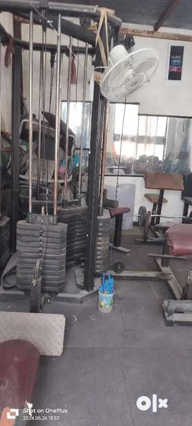 Multi station gym machine six type of different stations in it