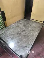 6x4 Sturdy Iron Cot with Clean Plywood Top