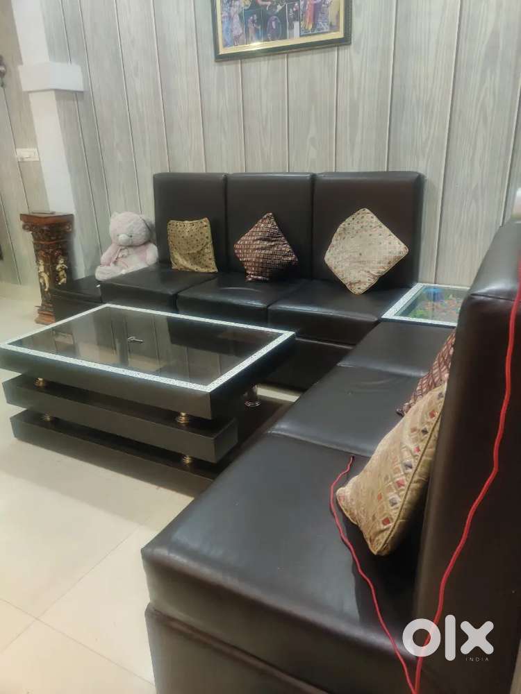 Dark brown sofa