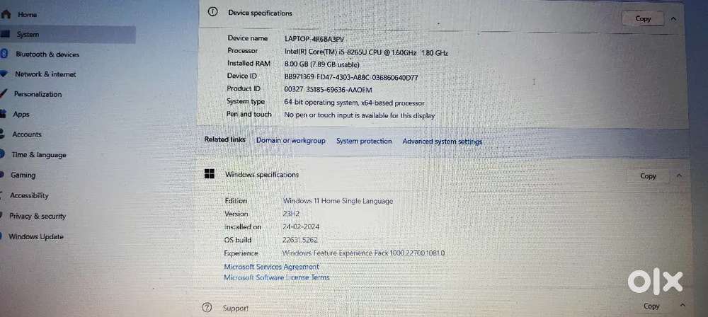 HP Laptop 15 - Powerful Intel Core i5 (8th Gen)  8GB RAM