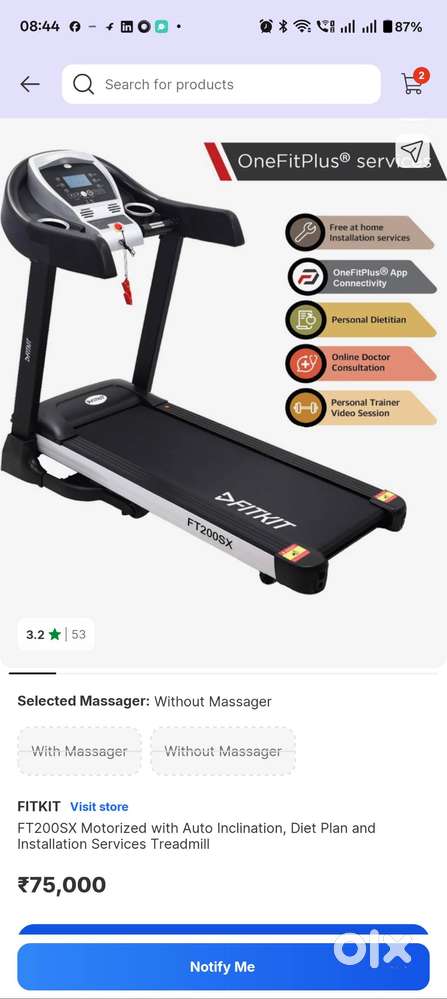 Cultfit treadmill ftsx200