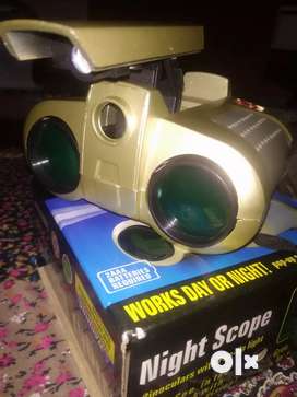 Night scope binoculars with pop-up light