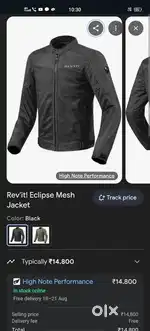 Revv it armour jacket(eclipse mesh)
