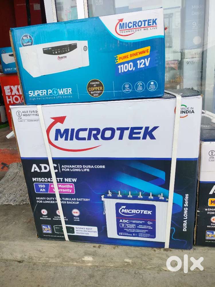 1100va+ 150ah microtek inverter microtek battery