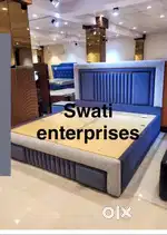 New cushion plywood double bed with storage box