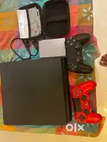 Ps 4 slim with 15 games 2 tb hard drive, hard drive case, 2 controller
