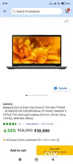 LENOVO Slim3i laptop