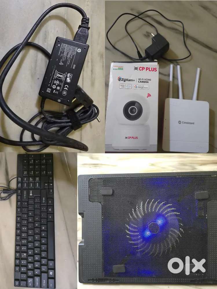 Cp plus camera and consistent router and many more accesories on sale