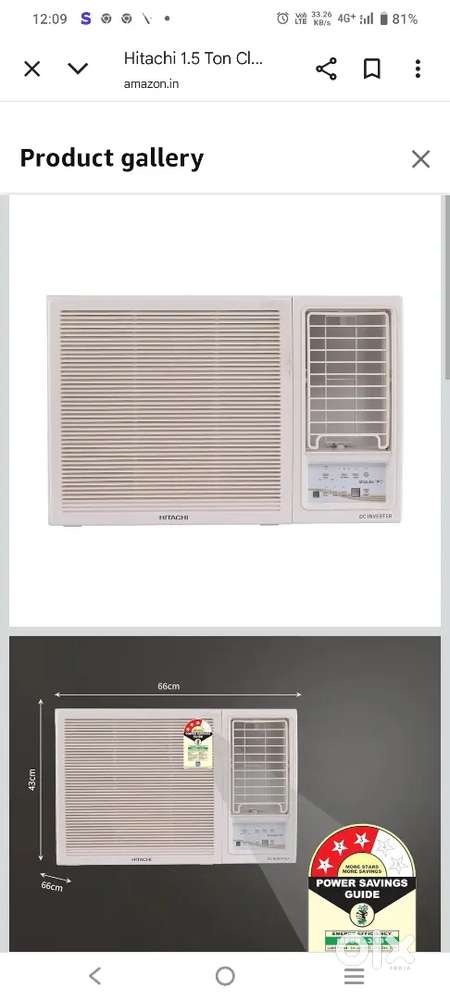 Windows ac hitachi 1.5 ton