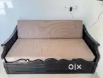 6/4ft 3 Seater Wooden Sofa Cum Bed with Storage