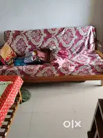 Wooden Sofa three seater with center table