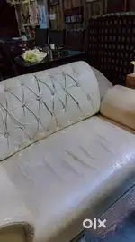 7 seater sofa  cream colour leather