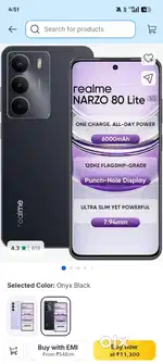 Realme Narzo 80 Lite 5G 6/128 15 days old