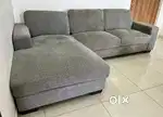 L shaped sofa and 2 recliners in good condition for sale