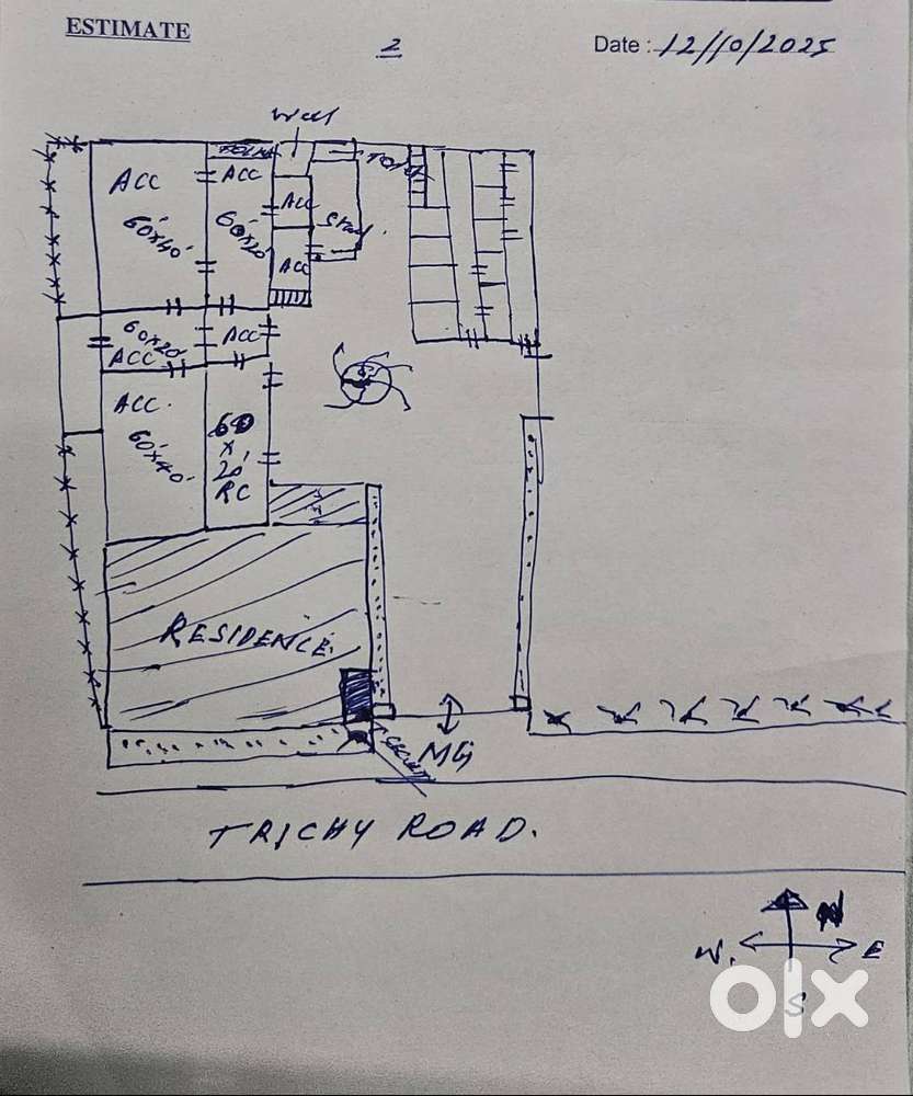 10000 sq feet billable ( including parking area )