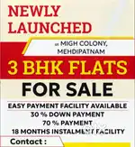 3bhk flats for sale at Mehdipatnam Migh Colony