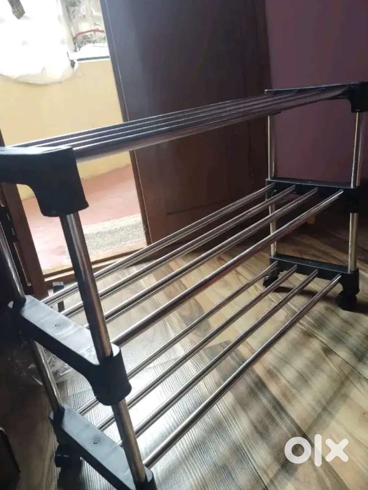 UNICEPT SS Steel 3-Tiers Shoe Rack/Multipurpose Storage Rack