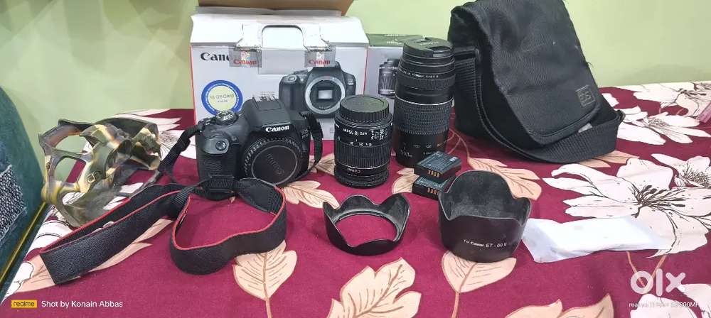Canon 1500d with two lenses and two battery with brand new condition