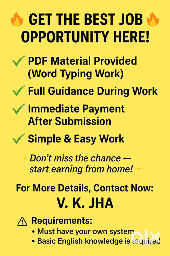 You will get the best job opportunity here!  Get PDF material for wor