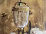 Vintage Glass Hanging Lamp