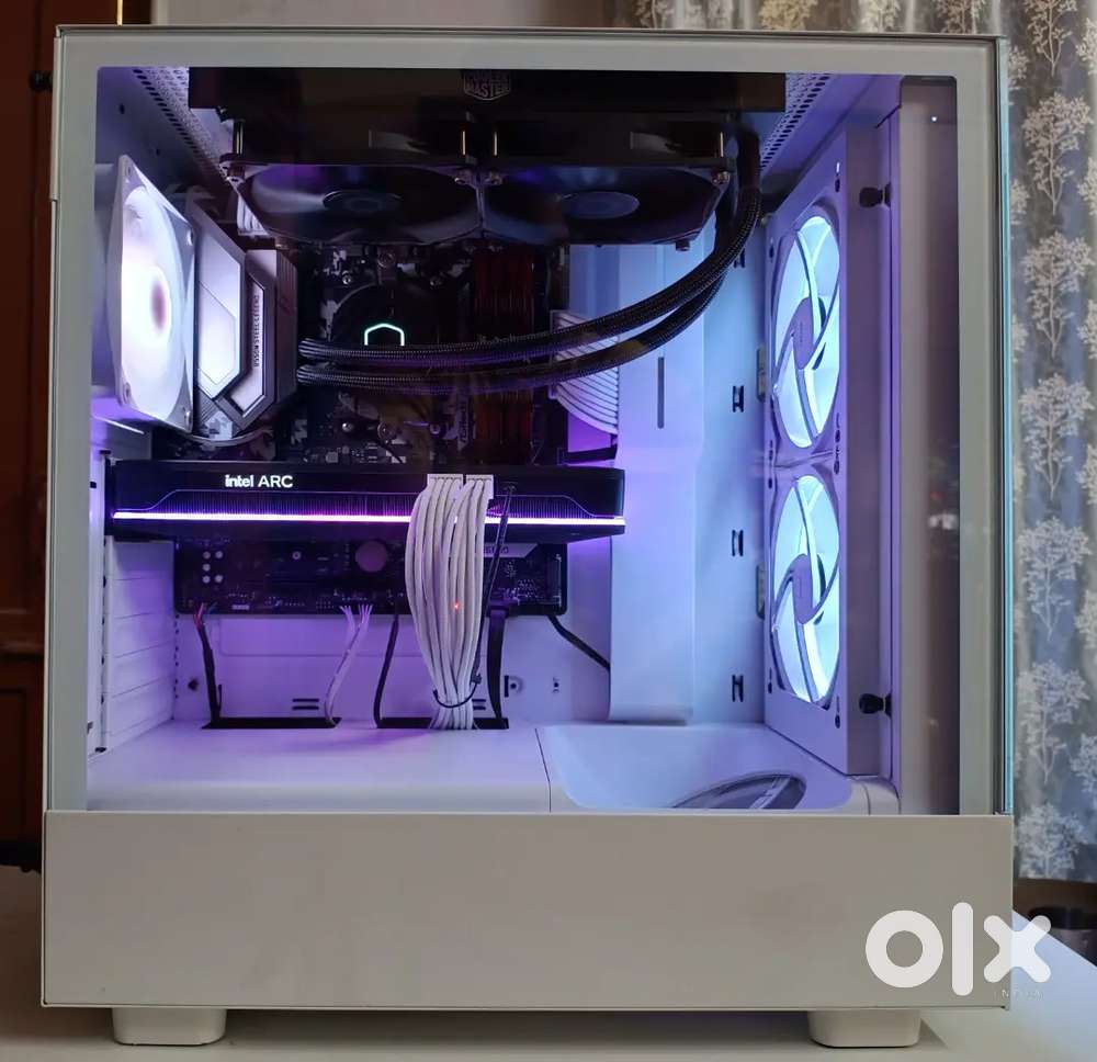 All-White Gaming PC – Ryzen 7 5700X + Intel Arc A770 (16 GB) 32GB Ram