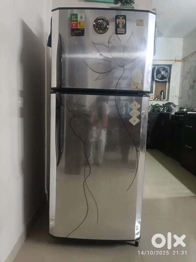 Refrigerator of Godrej, 1no.200 kilos rice box and one cupboard
