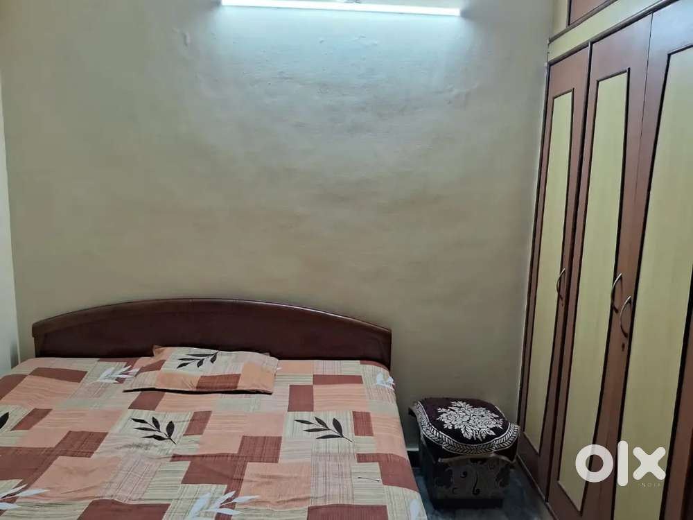 2bhk ground floor space with bed, sofa, dinning table, RO, almira at