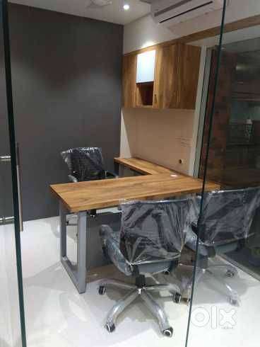 Office Workstation Table Chair Laptop coworking co-working Cabin Room