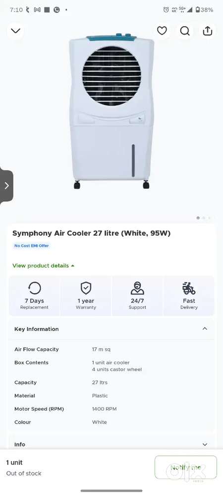 Symphony air cooler