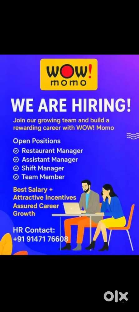 Team Member Hiring Wow Momo Govardanagiri Avadi