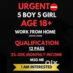 Work from home. on the  special  fields income  developemet