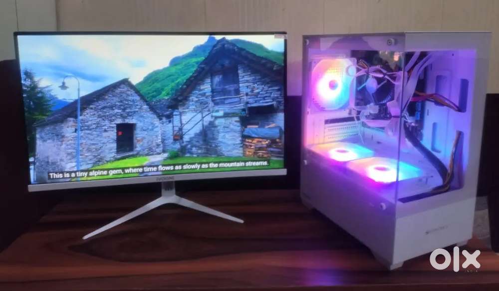 NEW ASSEMBLED CPU WITH RGB CABINET & 24 INCH IPS LED KEYBOARD MOUSE