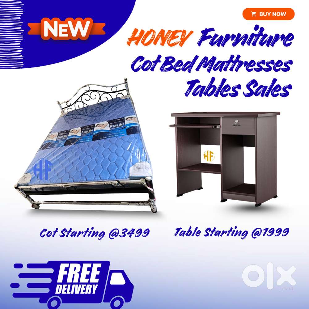 Table, Cot Bed Mattresses - New , Hostel Bunker Folding Cots All Sizes