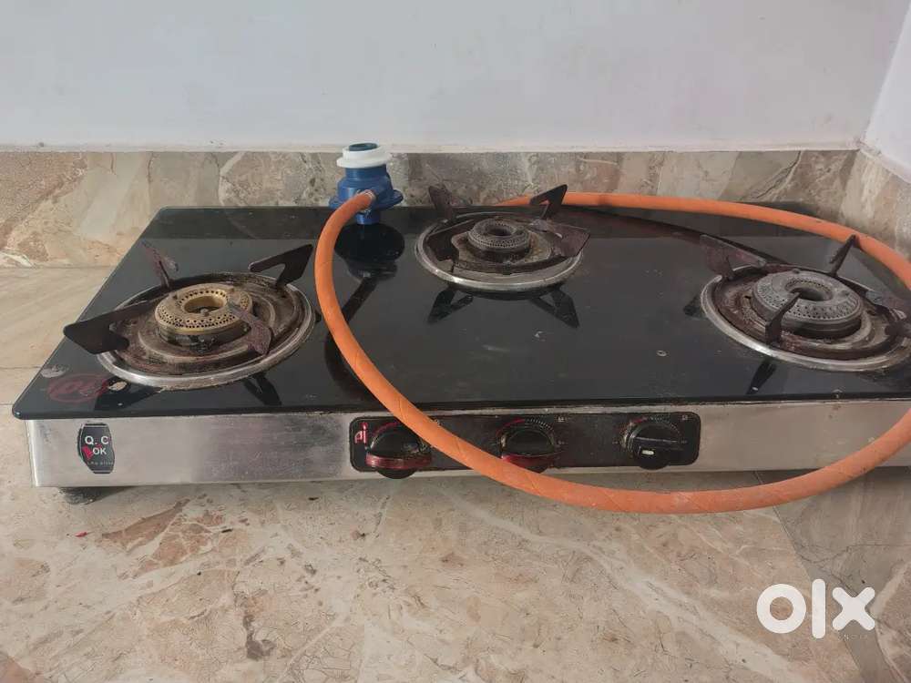 LPG 3 Burner Glass Gas Stove