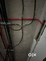 Network cableing work in apartments.