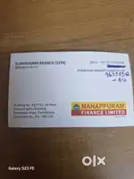 Manappuram finance ltd, Age 25 below,graduation compulsory