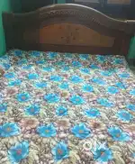 Teak wood double cart with mattress