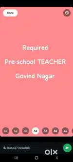 Required Pre-school TEACHER